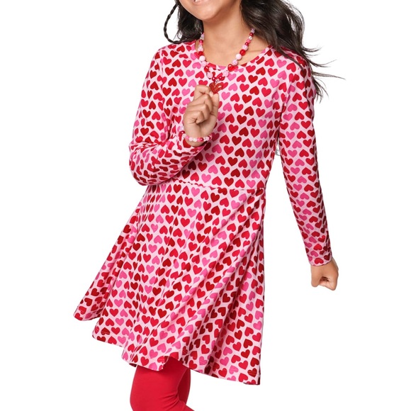 The Children’s Place Heart Everyday Long Sleeve Dress - Picture 2 of 7